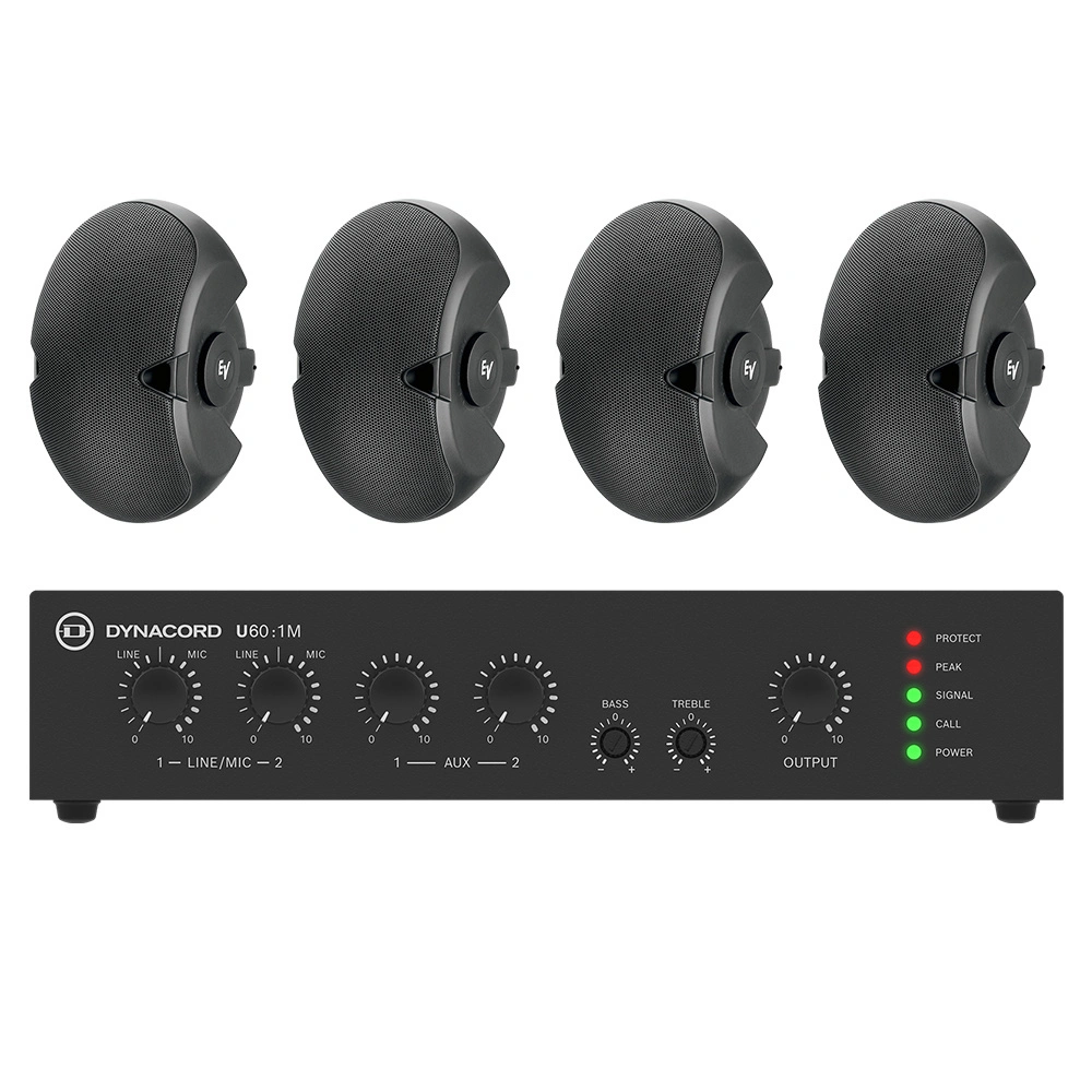 ElectroVoice BSYS-EVID-4.2TB - Premium Duvar Hoparlör Seti, Siyah