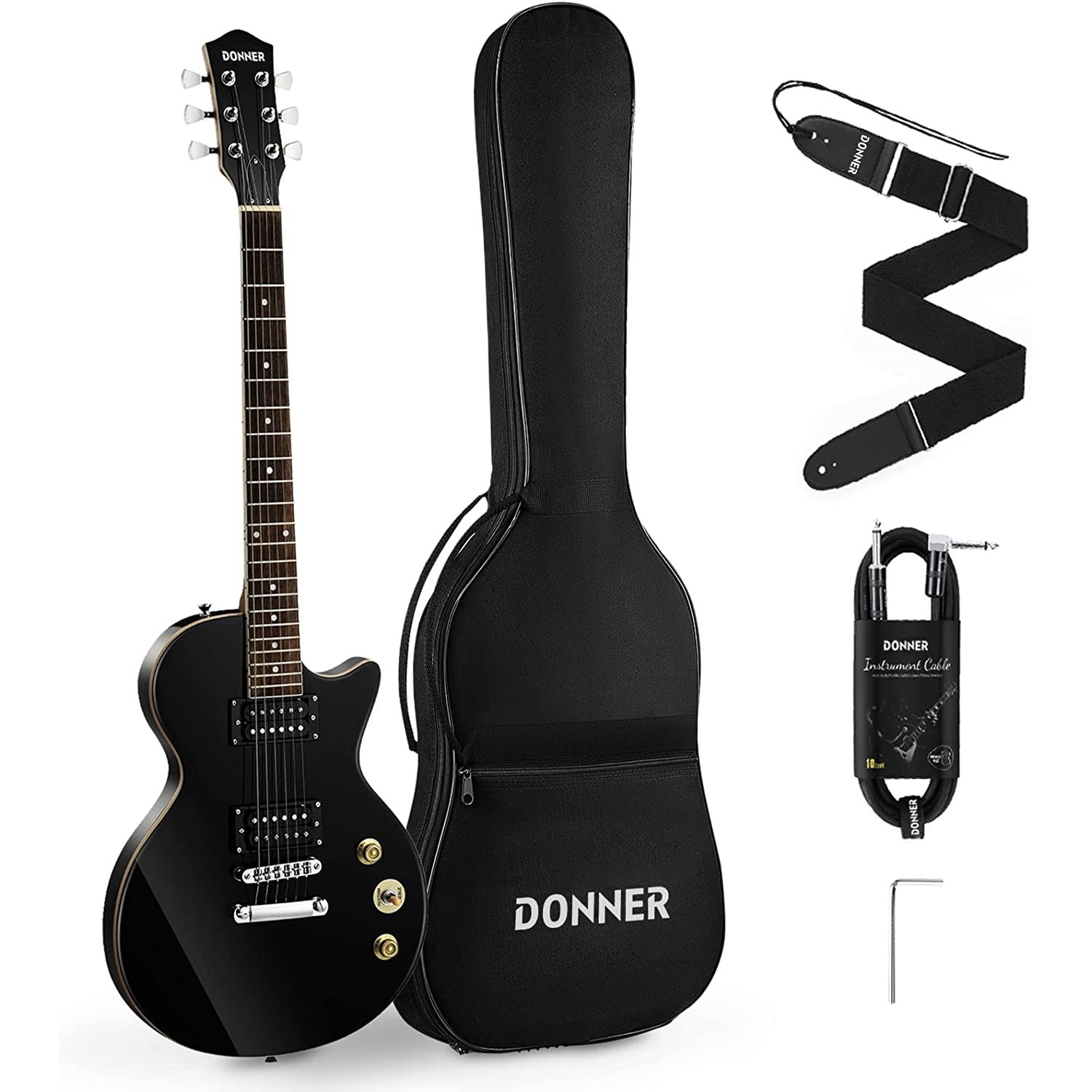 donner-dlp-124b-lp-elektro-gitar-paketi-siyah