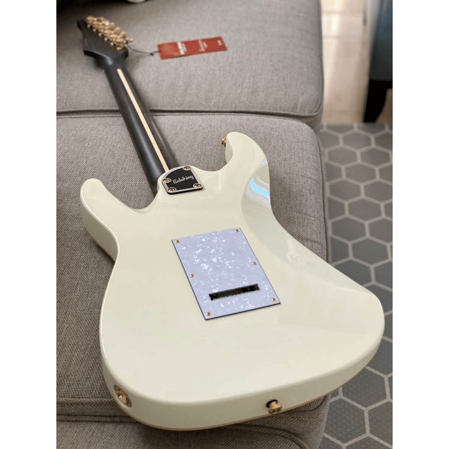 Soloking Ms-1 Classic Flat Top In Vintage White Elektro Gitar