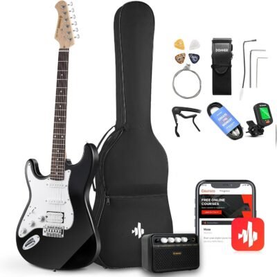 donner-dst-100bl-amfili-solak-elektro-gitar-seti-siyah