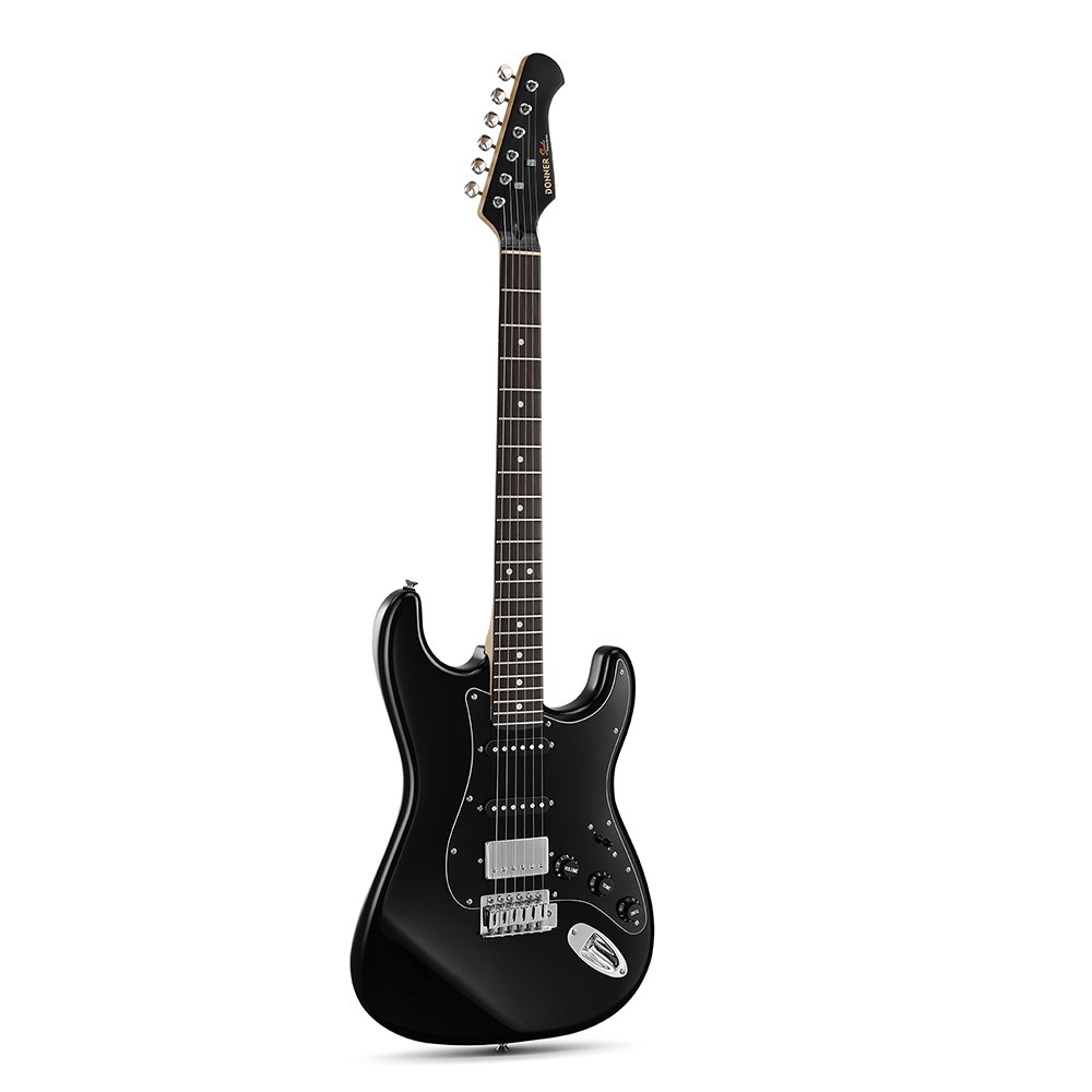 Donner DST Seeker Deluxe Amfili Elektro Gitar Seti (Siyah)