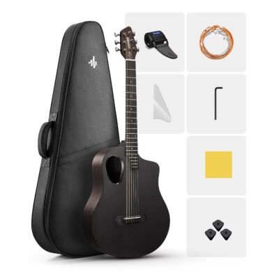 donner-rising-g1-carbon-fiber-akustik-gitar-seti-parlak-siyah